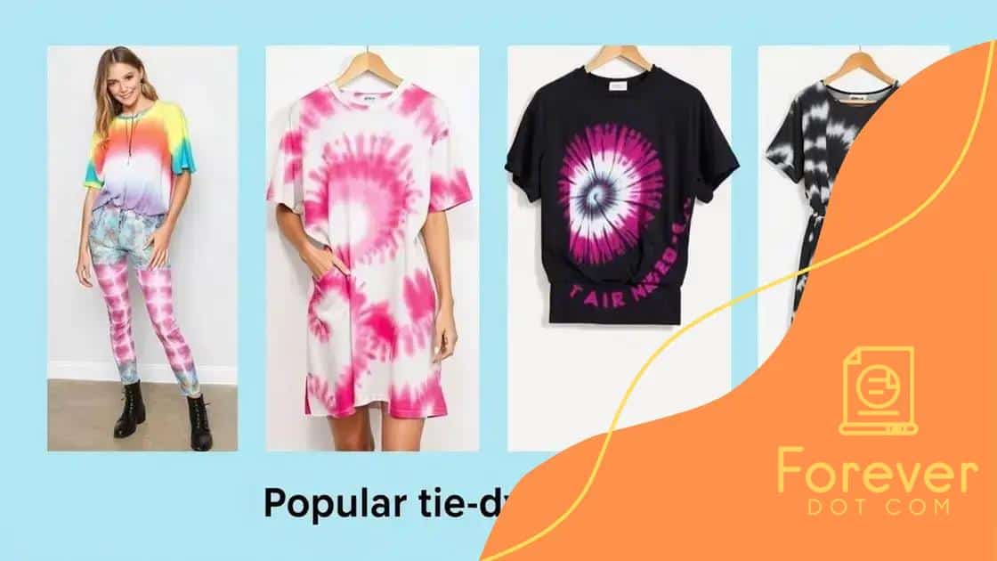 Popular styles and trends in tie-dye