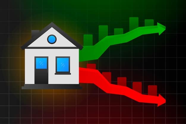 A graph illustrating the rise and fall of housing prices in the United States between 2000 and 2010, highlighting the peak of the housing bubble and the subsequent sharp decline.