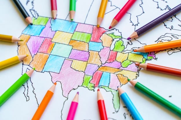 A map of the United States, with each state colored differently to represent varying state sales tax rates for online purchases. The map includes a legend indicating the range of tax percentages.