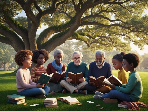 A stylized image showing a diverse group of older adults engaged in various activities, such as gardening, reading, and light exercise, signifying active aging and community involvement.