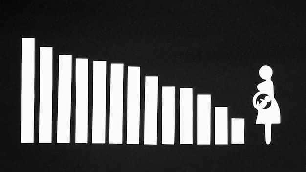 A graph showing two converging lines: one representing declining birth rates and another representing increasing life expectancy, with the x-axis labeled 