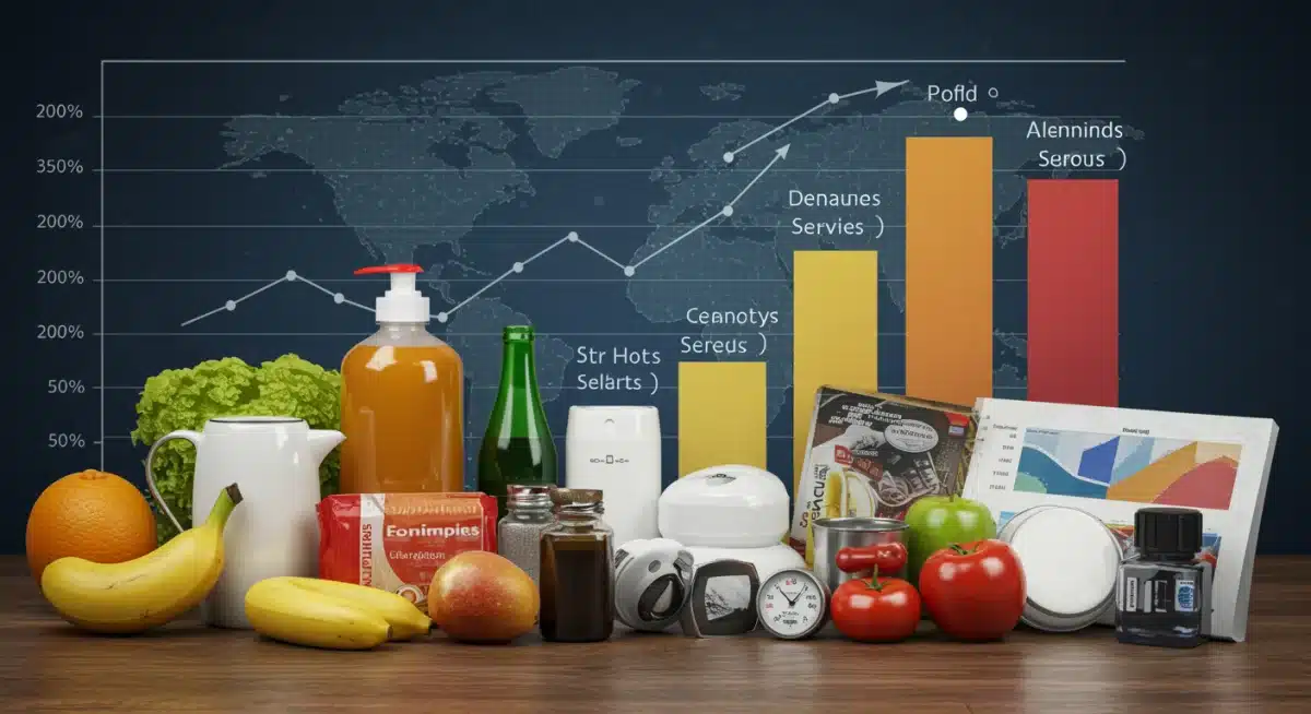 Infographic detailing shifts in consumer spending across sectors due to economic changes.