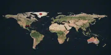 The Geopolitics of Internet Governance: 2025 Predictions & US Influence Global digital network with national flags symbolizing internet governance geopolitics