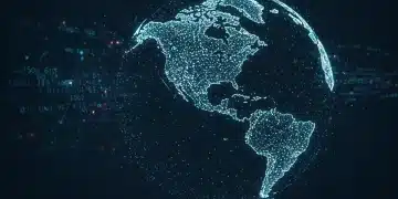 ITU Regulations 2025: US Telecom Compliance & Global Impact Global telecommunications network with a focus on US regulatory compliance for 2025 ITU standards.