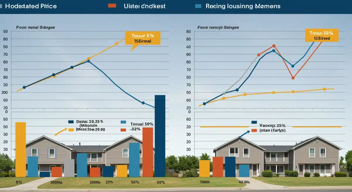 Graphs showing 5% rental market adjustments due to policy