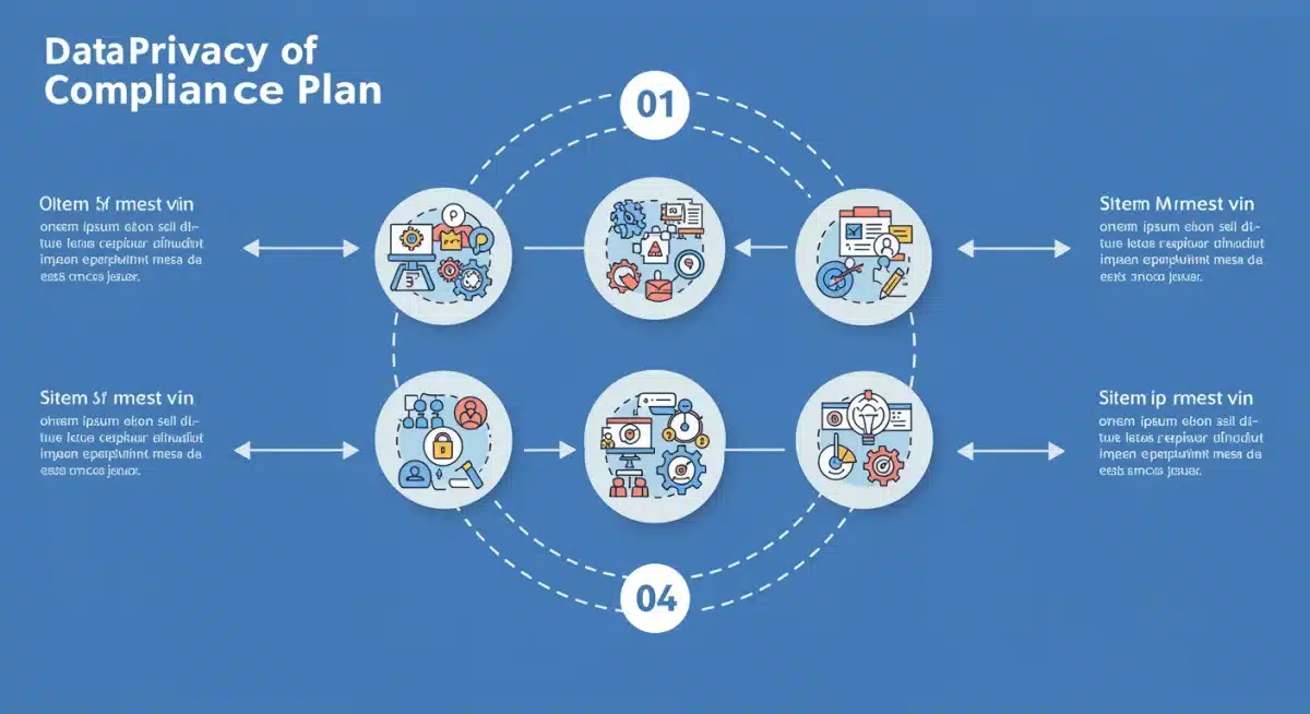 Seven-step data privacy compliance plan infographic