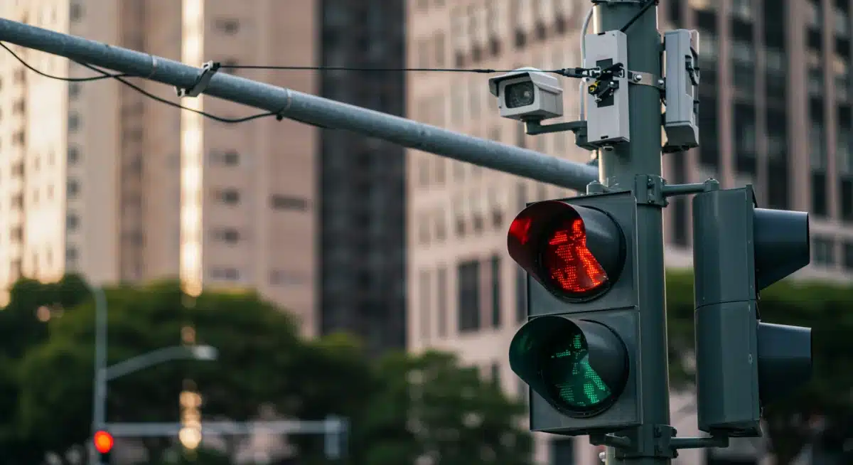 Smart traffic light with integrated sensors in urban environment