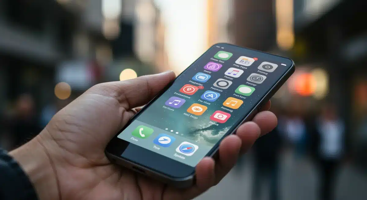 Hand holding smartphone showing app privacy settings, symbolizing individual control over personal data under new federal policies.
