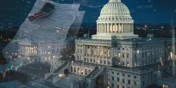 US Capitol Building with economic charts, representing legislative impact on the economy
