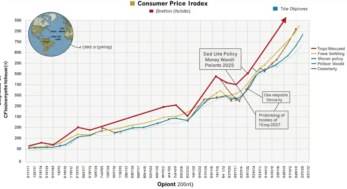 Chart depicting US Consumer Price Index (CPI) trends and inflation projections towards 2025.